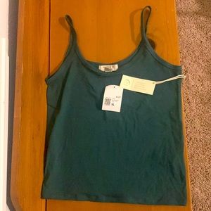 NWT Forever 21 Hunter green cami. Size XL